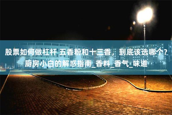 股票如何做杠杆 五香粉和十三香，到底该选哪个？厨房小白的解惑指南_香料_香气_味道